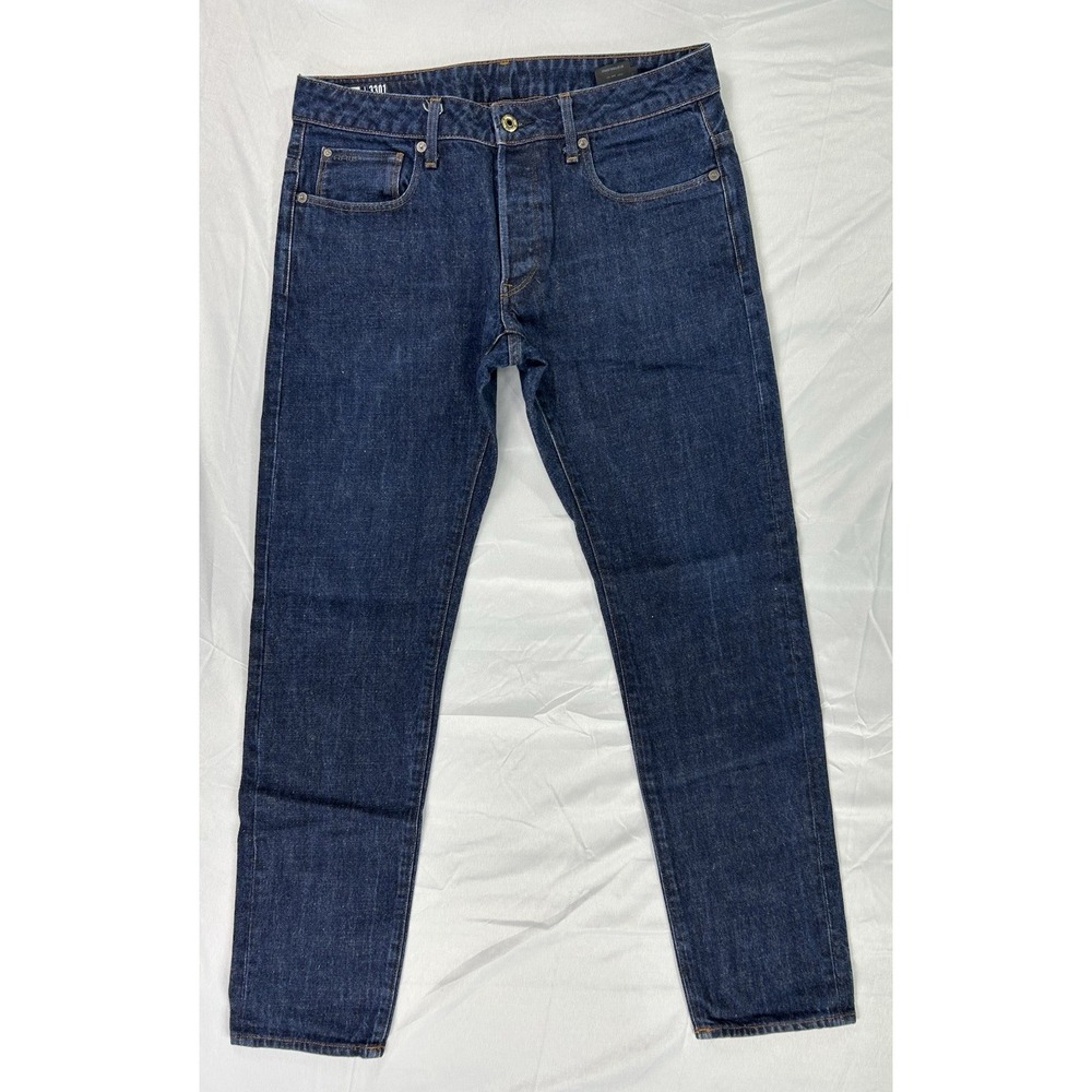 G-Star‎ RAW 3301 Slim Jeans - Dark Indigo Denim - Button Fly - Men's Size 32